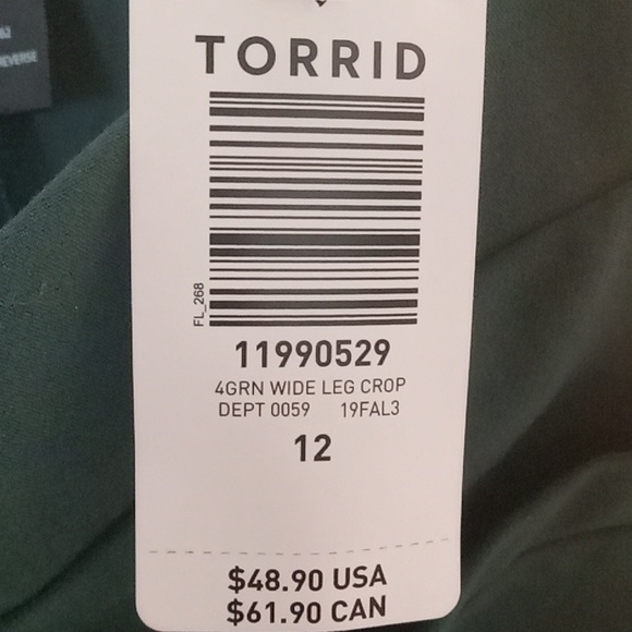 TORRID, Plus size, 12, Dark green Capri - Picture 4 of 7
